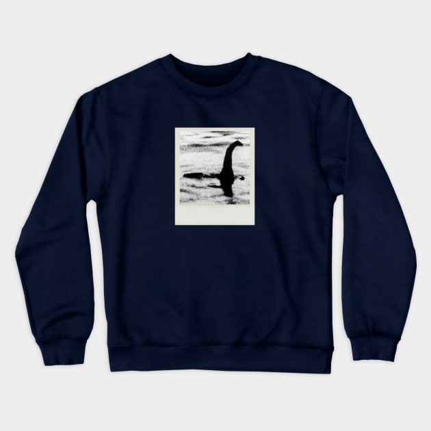 Loch Ness Monster on Instant Film Crewneck Sweatshirt by Gary's Scaries